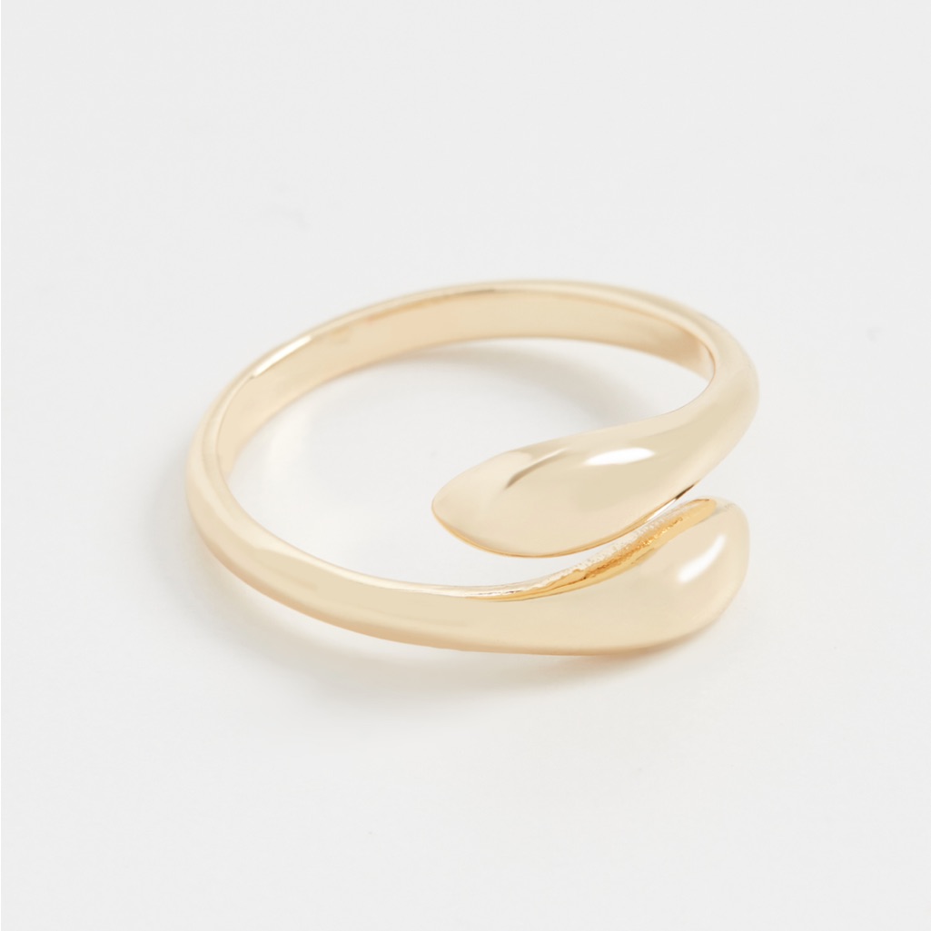 Shashi Fortress Dome Open Ring 18 Kt Gold Plated Brass Size 8 New. Great Gift!